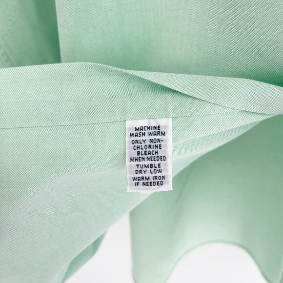 Ralph Lauren Classic Fit Seafoam Button Down Pony Shirt Size 16.5 34/35 - Picture 4 of 7